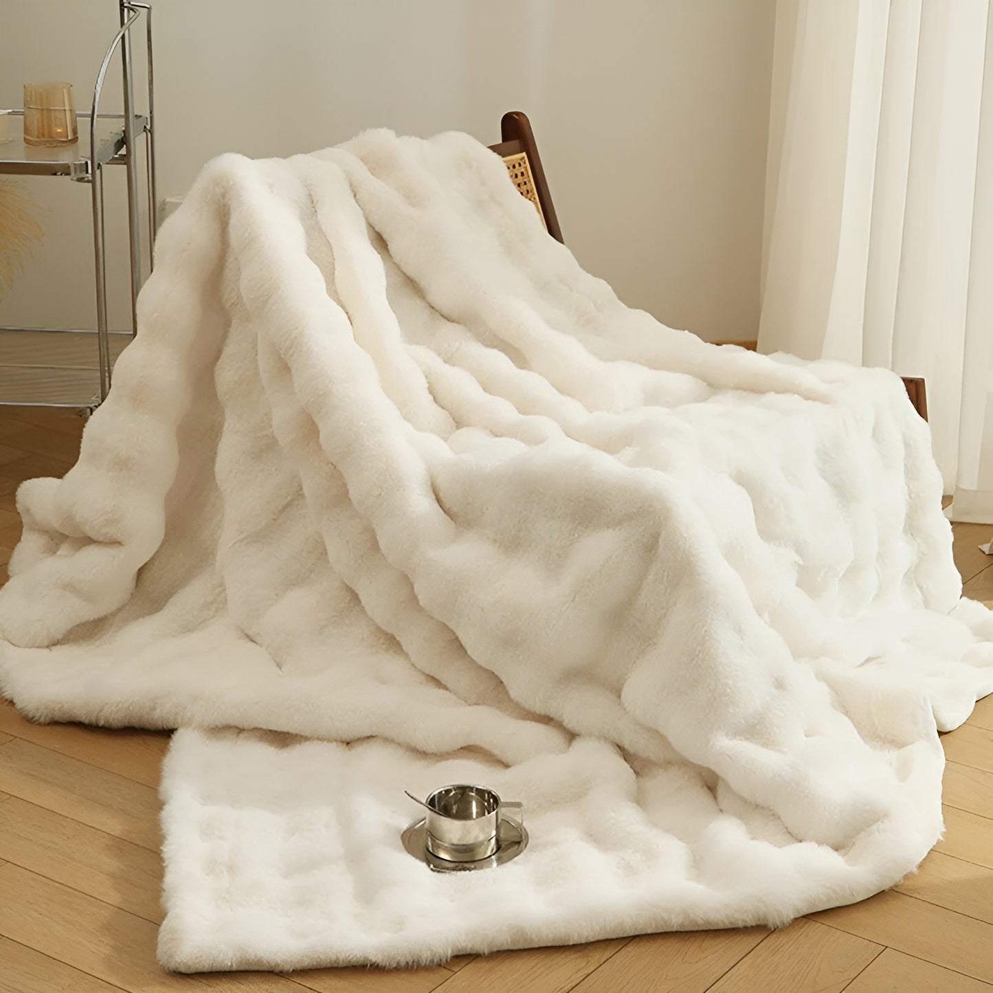 Plaid imitation fourrure de lapin - Venza