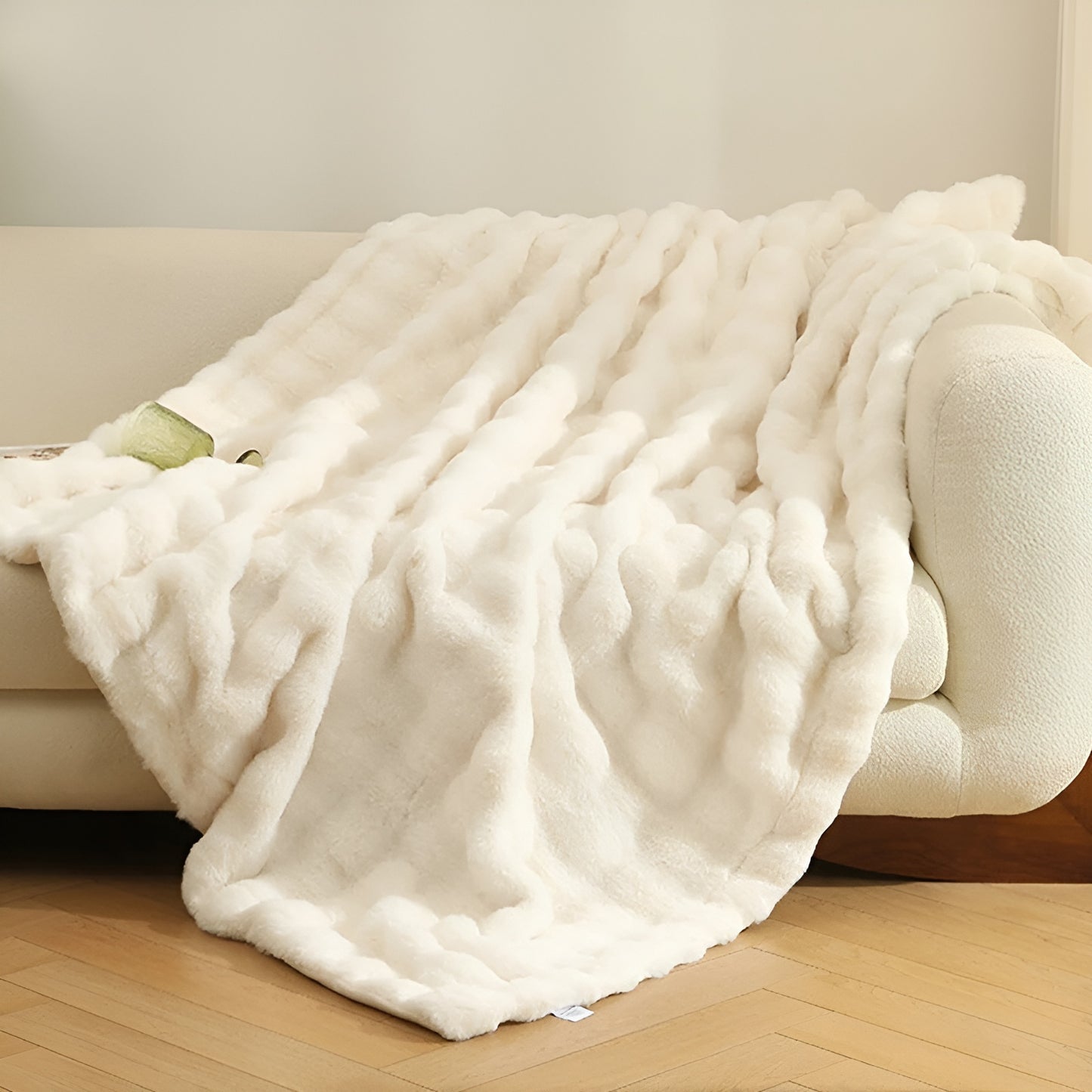 Plaid imitation fourrure de lapin - Venza