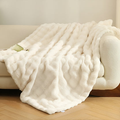 Plaid imitation fourrure de lapin - Venza