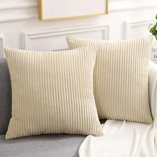 Housse de coussin velours côtelé - Plétor