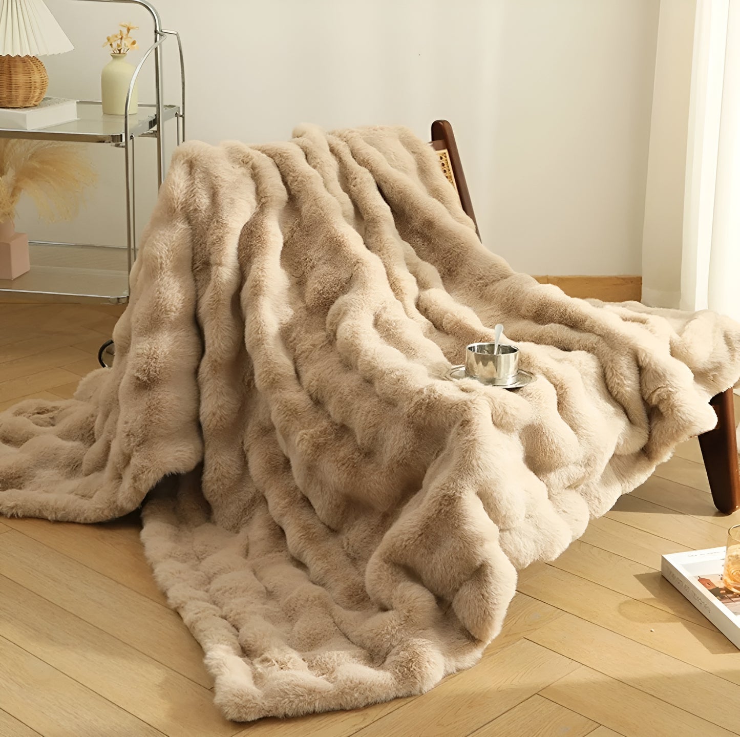 Plaid imitation fourrure de lapin - Venza