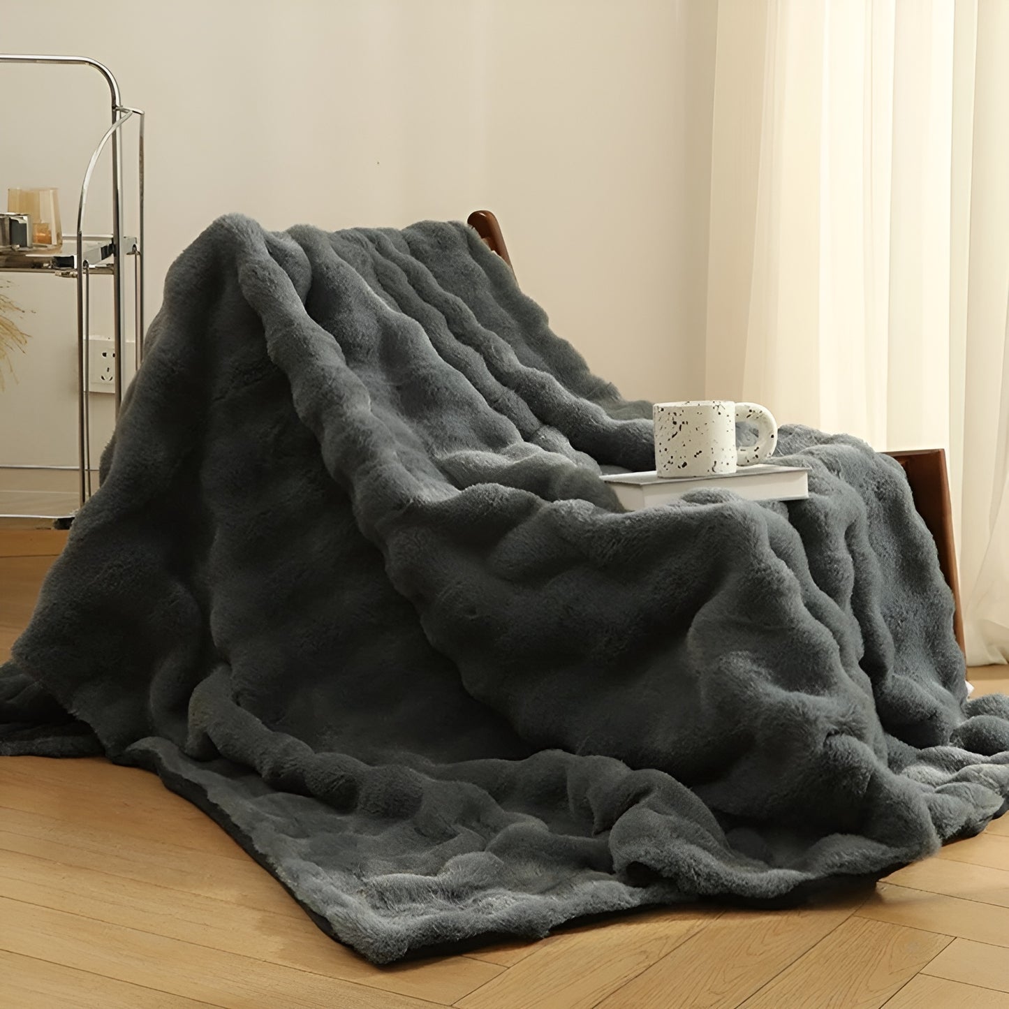 Plaid imitation fourrure de lapin - Venza