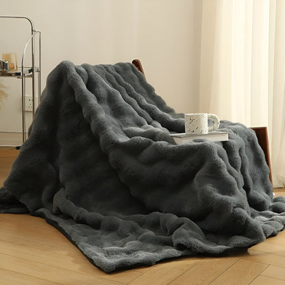 Plaid imitation fourrure de lapin - Venza